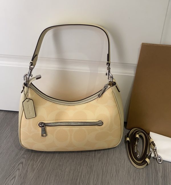 Teri Hobo Bag In Signature Canvas Hay CAL52 - Image 7