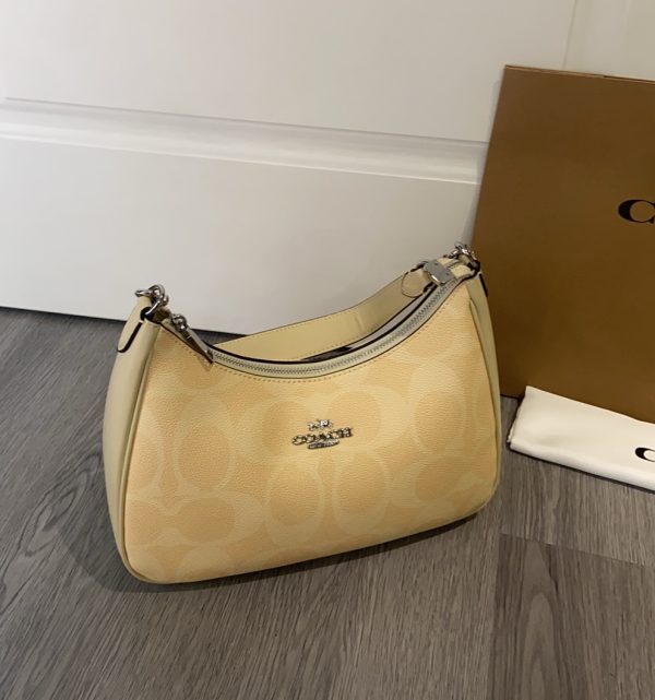 Teri Hobo Bag In Signature Canvas Hay CAL52 - Image 10