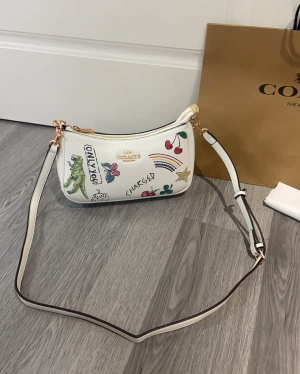 Shoulder Bag Leather White CAK17 - Image 5