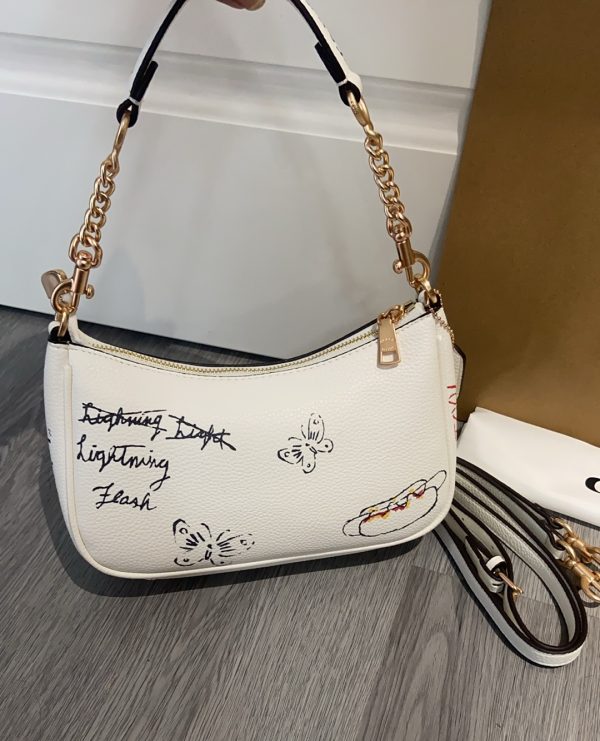 Shoulder Bag Leather White CAK17 - Image 8