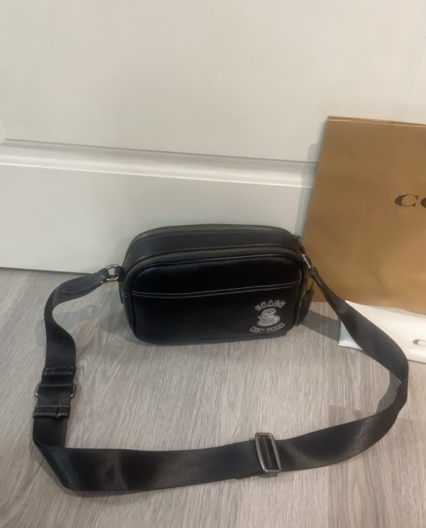 Shoulder Bag Leather Black CY823 - Image 3