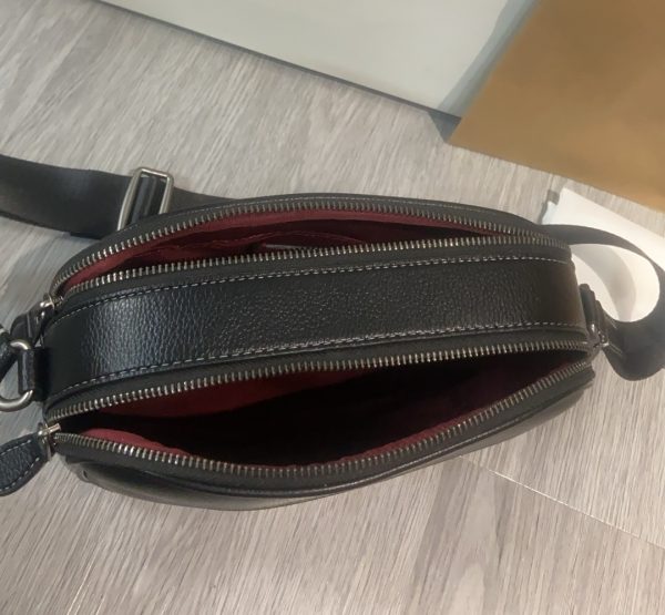 Shoulder Bag Leather Black CY823 - Image 2