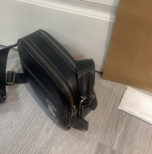 Shoulder Bag Leather Black CY823 - Image 7