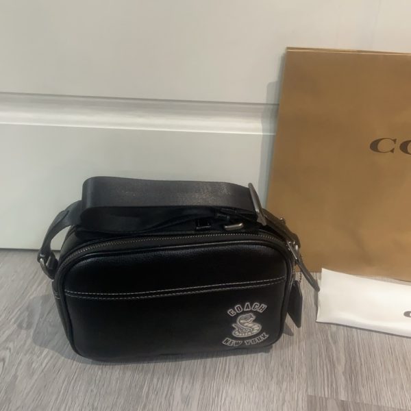 Shoulder Bag Leather Black CY823