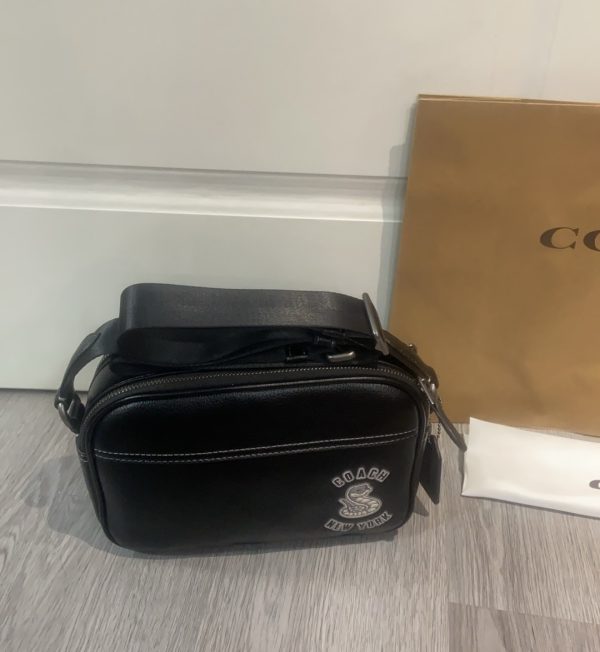 Shoulder Bag Leather Black CY823