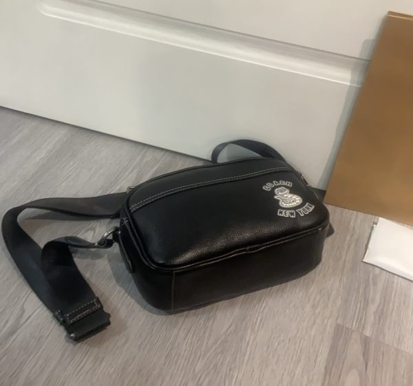 Shoulder Bag Leather Black CY823 - Image 10