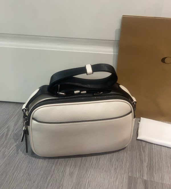 Shoulder Bag Leather White CAJ64 - Image 2