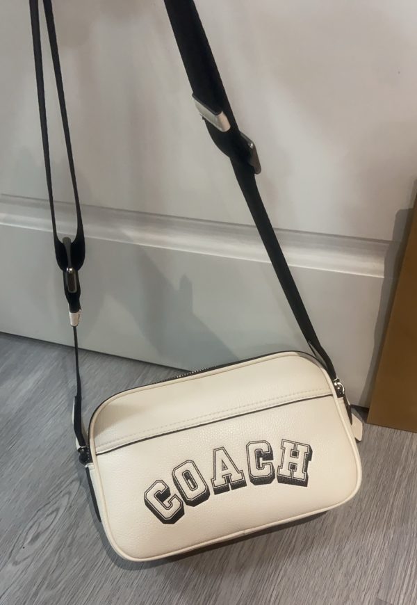 Shoulder Bag Leather White CAJ64 - Image 9