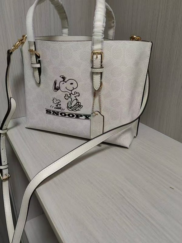 Mollie Tote Bag 25 Signature Canvas White CBJ87 - Image 3
