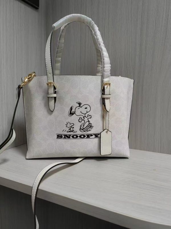 Mollie Tote Bag 25 Signature Canvas White CBJ87 - Image 4