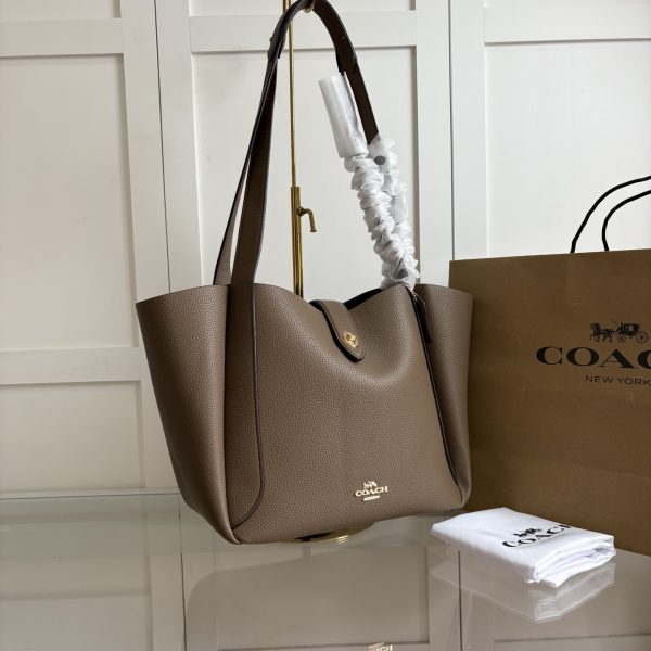 Hadley Turnlock Tote Bag Brown CAL17 - Image 10