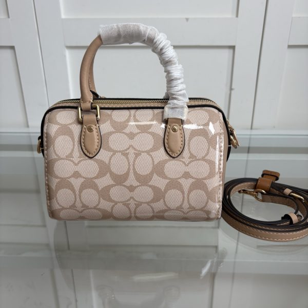 Mini Rowan 2way Crossbody Bag Signature Canvas Camel CAL20 - Image 8