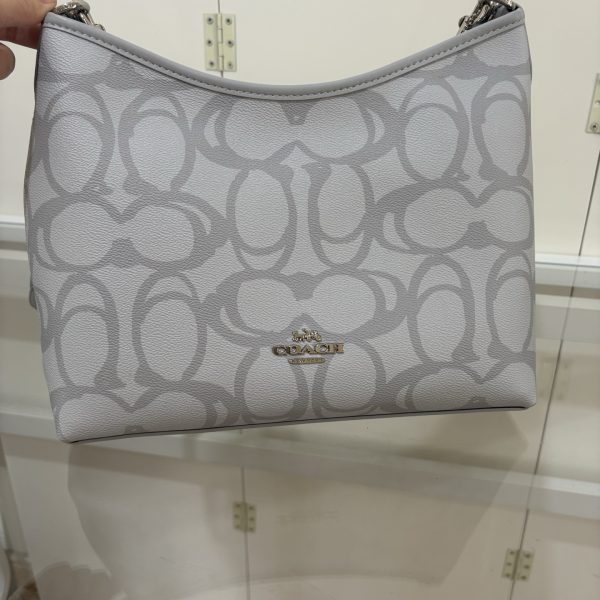 Laurel Shoulder Bag In Sketch Signature Canvas Blue CBH87 - Image 7
