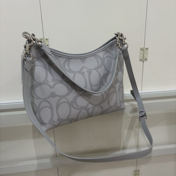 Laurel Shoulder Bag In Sketch Signature Canvas Blue CBH87 - Image 8