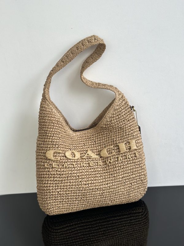 Brooklyn Small Straw Shoulder Bag CAL97