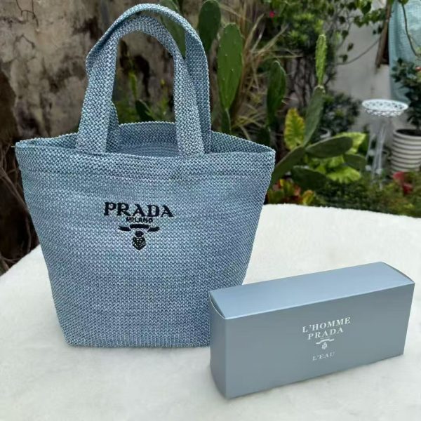 Mini Tote Bag lunch Bag Limited Rattan Blue