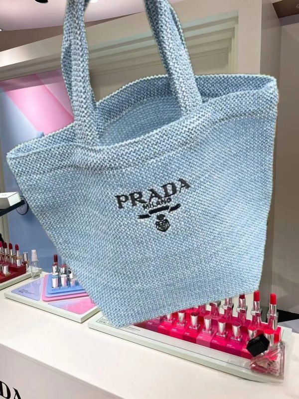 Mini Tote Bag lunch Bag Limited Rattan Blue - Image 5