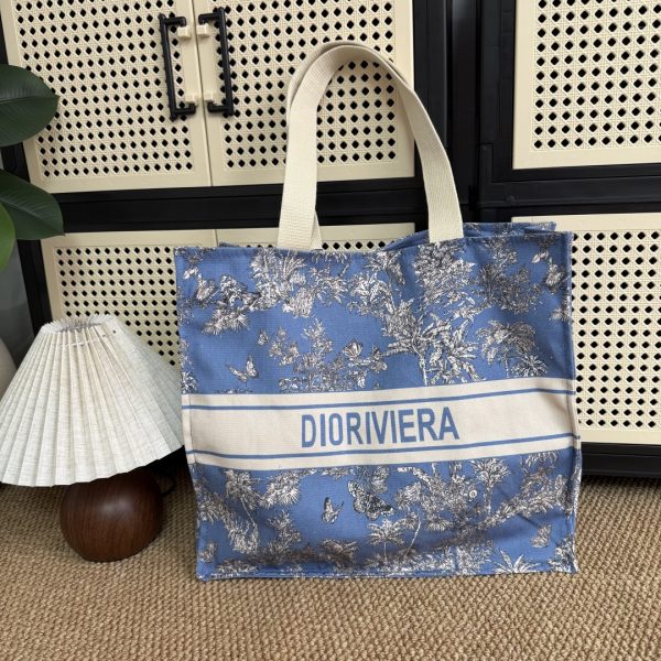 Brand New Print Gorgeous Palm Trees And Butterflies Tote Bag
