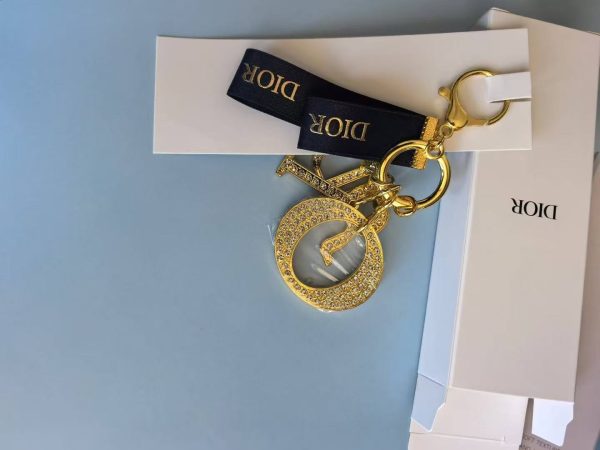 2025 VIP Gift Black Holiday Ribbon Key Ring Crystal Key Chain Bag Charm - Image 2