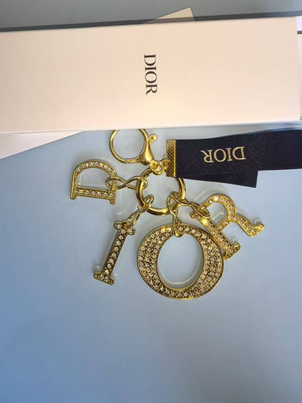 2025 VIP Gift Black Holiday Ribbon Key Ring Crystal Key Chain Bag Charm - Image 5