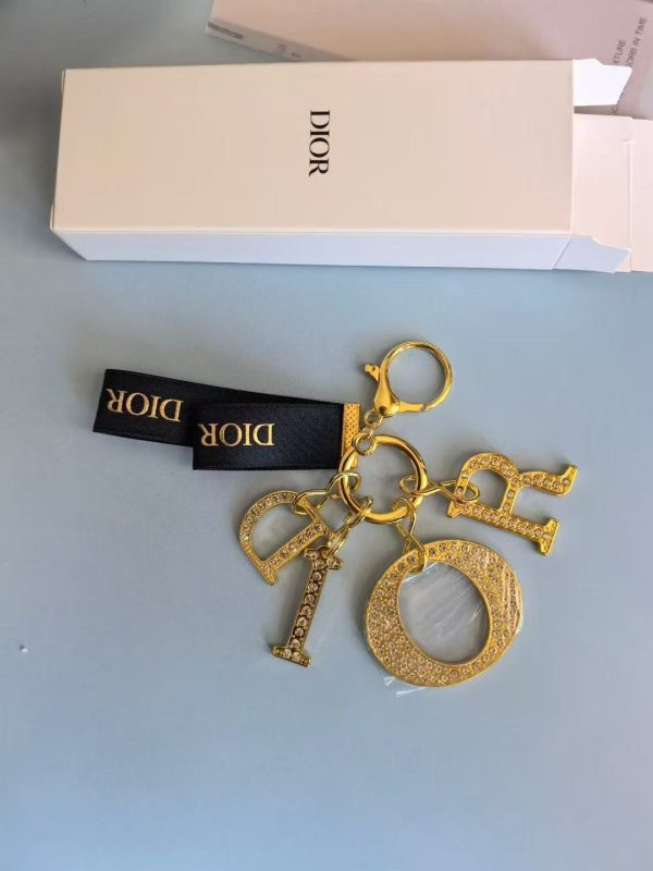 2025 VIP Gift Black Holiday Ribbon Key Ring Crystal Key Chain Bag Charm - Image 7