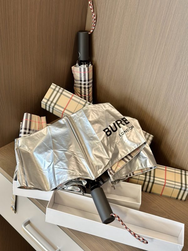 Vintage Folding Umbrella Nova Check - Image 2