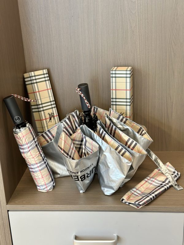 Vintage Folding Umbrella Nova Check - Image 8