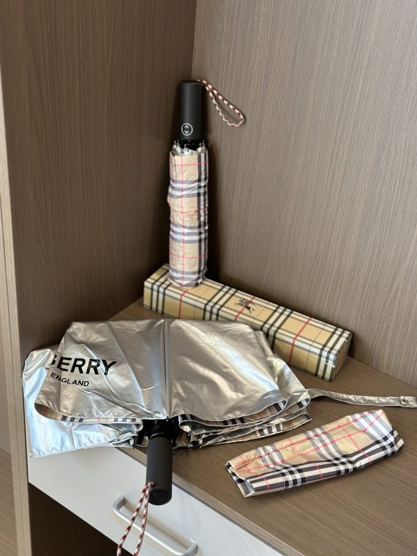 Vintage Folding Umbrella Nova Check - Image 9