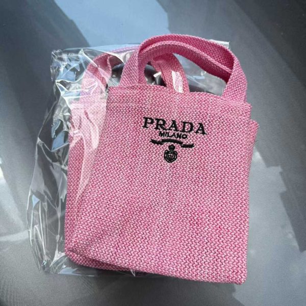 Mini Tote Bag lunch Bag Limited Rattan Pink - Image 6