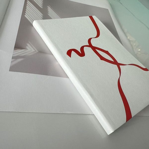 Notebook White Red Ribbon VIP Gift Item - Image 6