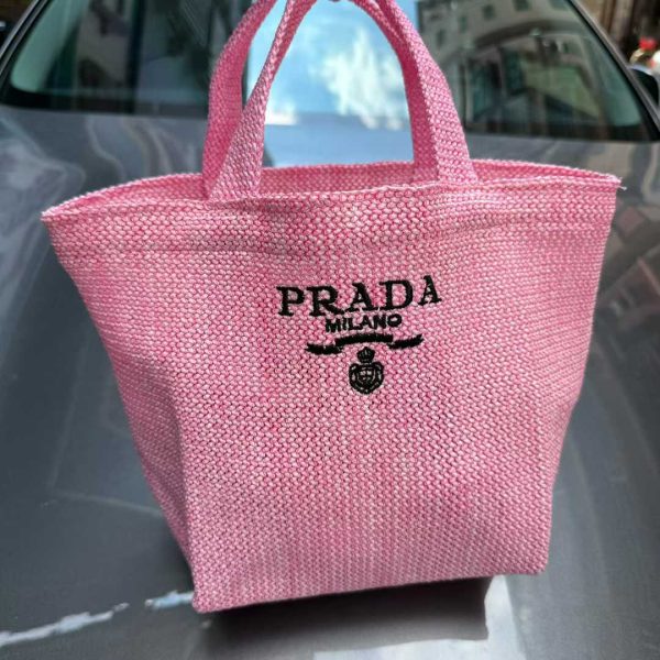 Mini Tote Bag lunch Bag Limited Rattan Pink